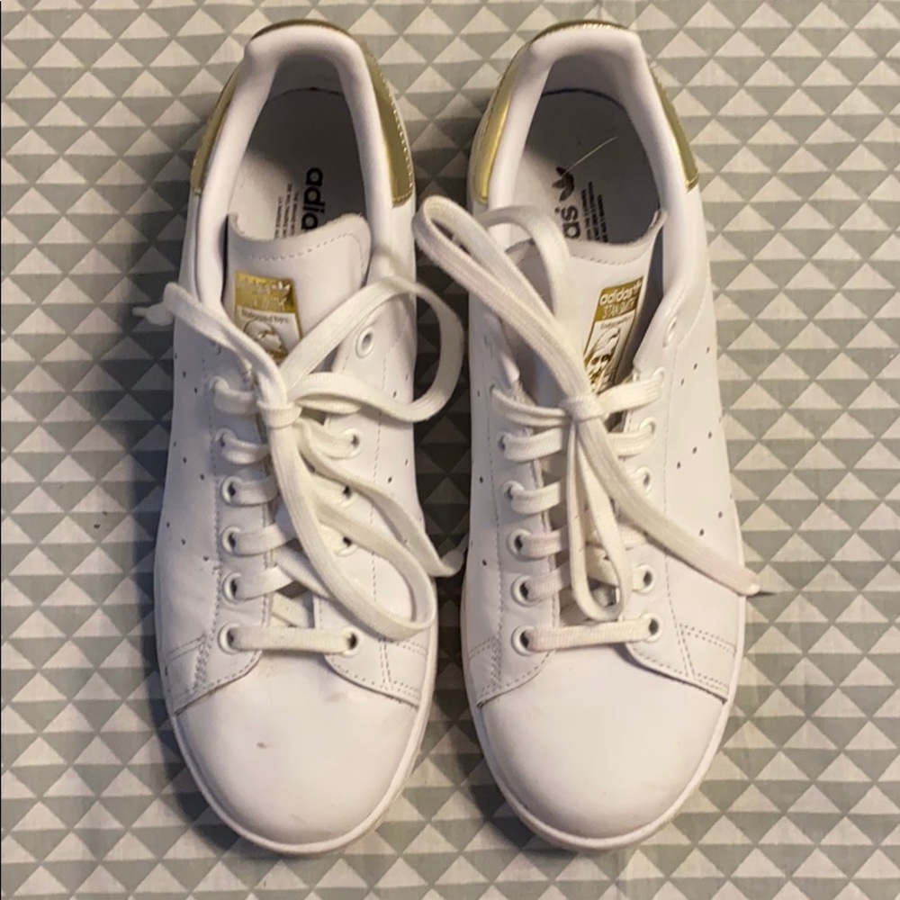 White & Gold Stan Smith Adidas